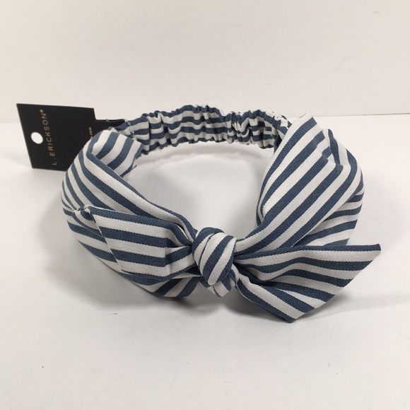 L. Erickson Accessories - NWT L. Erickson Blue and White Striped Headband